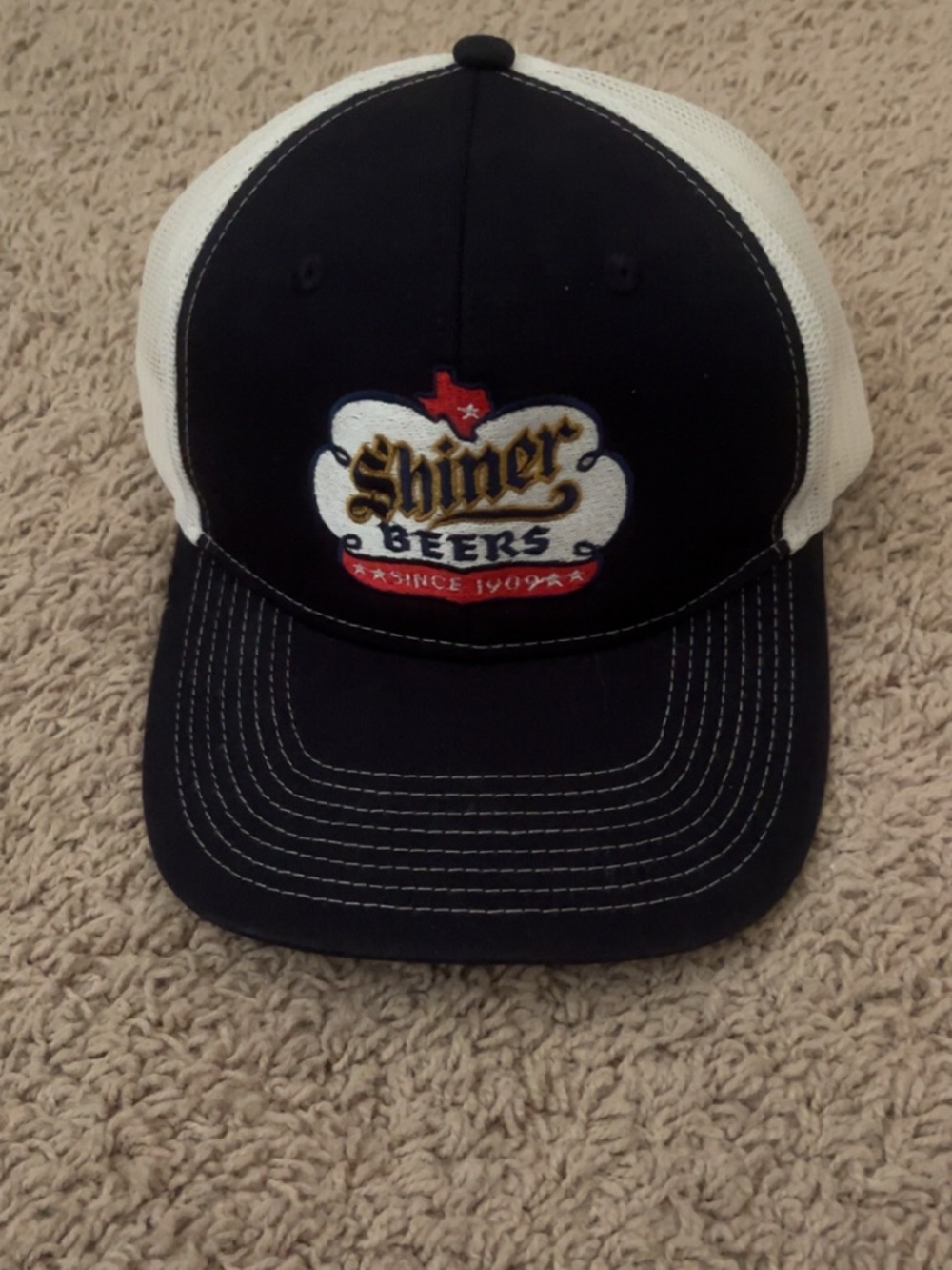 Shiner Beers Navy & White Trucker Hat